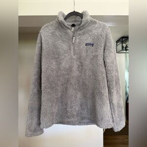 Patagonia Los Gatos Fleece 1/4 Zip Pullover Jacket Women's Large Light Grey